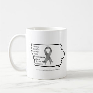 Bewusstsein für Hirnkrebs in Iowa Kaffeetasse