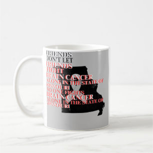 Bewusstsein für Hirntumor in Missouri Kaffeetasse