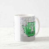 Bewusstsein für Hirntumor in Washington Kaffeetasse (VorderseiteRechts)