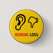 Bewusstsein für Hörverlust Button (Vorderseite)