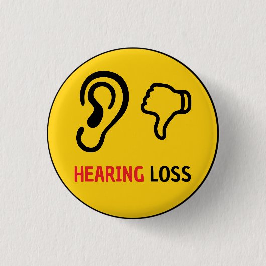 Bewusstsein für Hörverlust Button (Vorderseite)