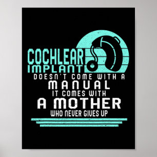 Bewusstsein für Hörverlust Mutter Cochlea-Implanta Poster