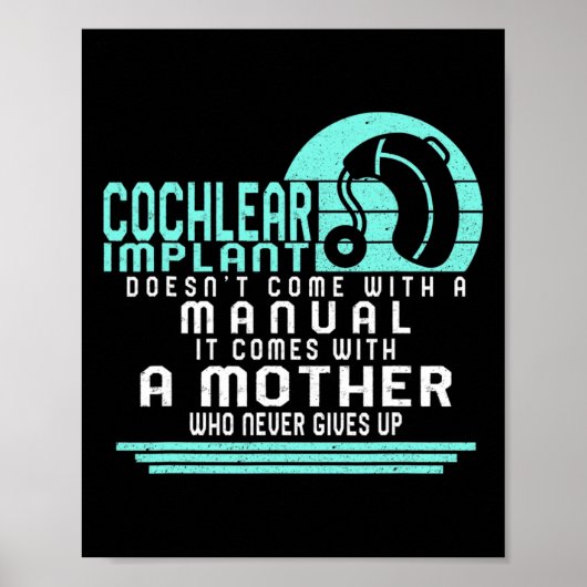 Bewusstsein für Hörverlust Mutter Cochlea-Implanta Poster (Vorne)