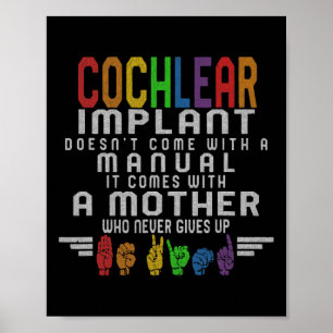 Bewusstsein für Hörverlust Mutter Cochlea-Implanta Poster