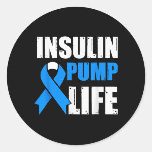 Bewusstsein für Insulinpumpen-Leben Diabetes Runder Aufkleber