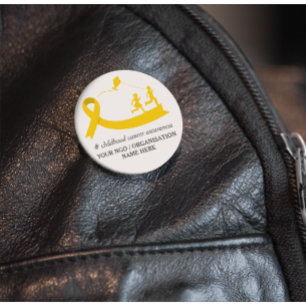Bewusstsein für Kinderkrebs fördern Button