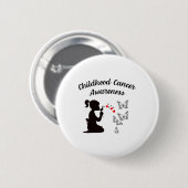 Bewusstsein für Kinderkrebs Glaube Hoffnung Liebe  Button (Vorne & Hinten)