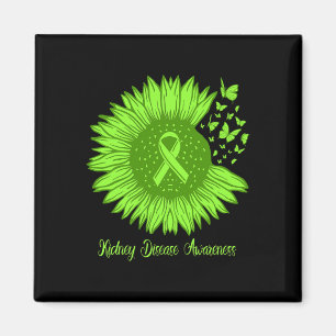 Bewusstsein für Krankheiten Sonnenblumen Mama Grün Magnet