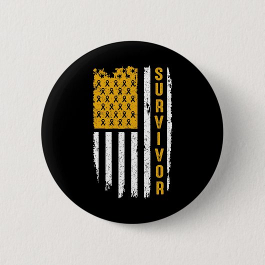 Bewusstsein für Krebs bei Kindern Gold für meinen Button (Vorderseite)