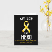 Bewusstsein für Krebs im Kindesalter Mein Sohn ist Karte (Gelbe Blume)