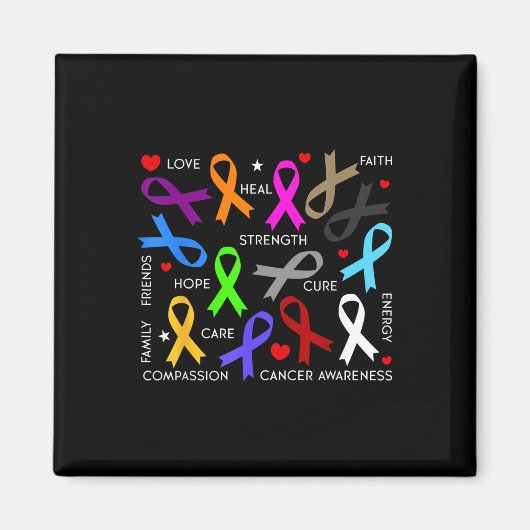 Bewusstsein für Krebs - Kampf gegen Krebsribons Magnet (Vorne)