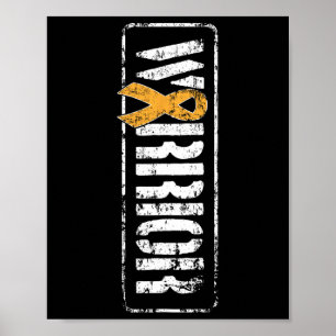 Bewusstsein für Krebs - Militärische Kriegertribbe Poster