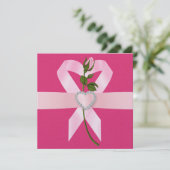 Bewusstsein für Krebs - rosa Schleife (Stehend Vorderseite)