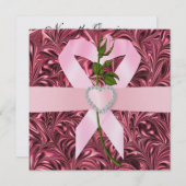 Bewusstsein für Krebs - rosa Schleife (Vorne/Hinten)