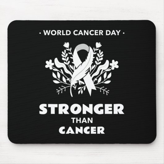 Bewusstsein für Krebs stärker als Krebs 4 Mousepad (Vorne)