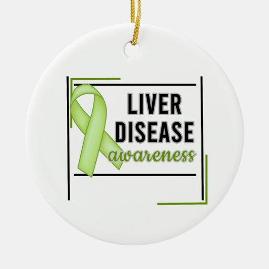 Bewusstsein für Lebererkrankungen Keramik Ornament (Vorne)