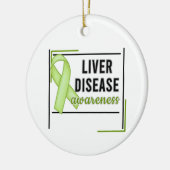 Bewusstsein für Lebererkrankungen Keramik Ornament (Links)
