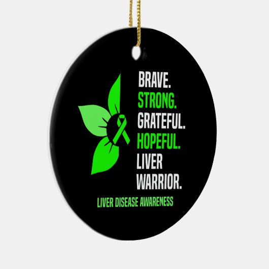 Bewusstsein für Lebererkrankungen Keramik Ornament (Rechts)