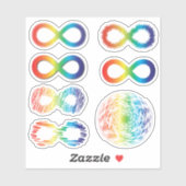 Bewusstsein für Neurovielfalt | Akzeptanz von Auti Aufkleber (Blatt)