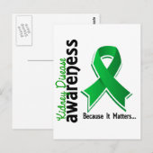 Bewusstsein für Nierenerkrankungen 5 Postkarte (Vorne/Hinten)