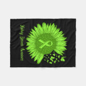 Bewusstsein für Nierenerkrankungen Sonnenblumen Ma Fleecedecke (Vorderseite (Horizontal))
