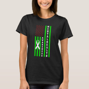 Bewusstsein für psychische Gesundheit auf der Rück T-Shirt