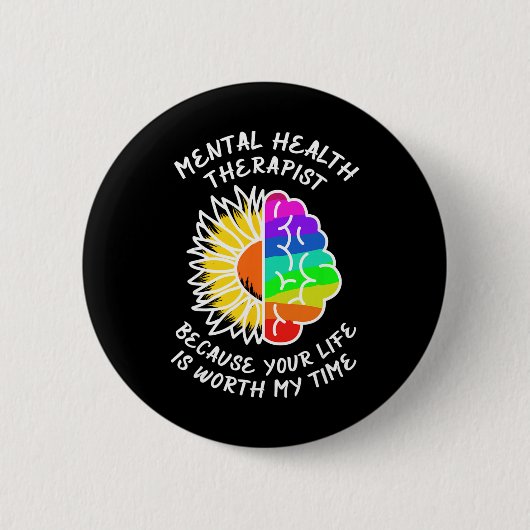Bewusstsein für psychische Gesundheit. Button (Vorderseite)