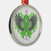 Bewusstsein für psychische Gesundheit Cool Wings Silbernes Ornament (Rechts)