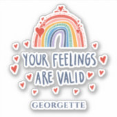 Bewusstsein für psychische Gesundheit Ihre Gefühle Aufkleber (Vorderseite)