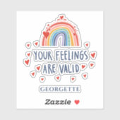 Bewusstsein für psychische Gesundheit Ihre Gefühle Aufkleber (Blatt)