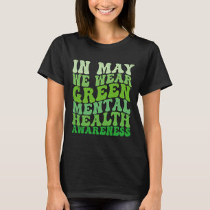 Bewusstsein für psychische Gesundheit im Mai trage T-Shirt