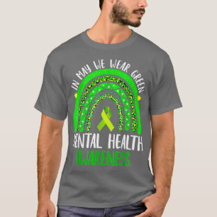 Bewusstsein für psychische Gesundheit im Mai trage T-Shirt