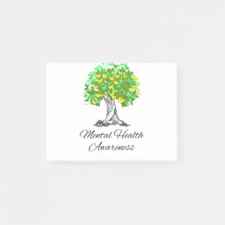 Bewusstsein für psychische Gesundheit Post-it Klebezettel