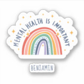 Bewusstsein für psychische Gesundheit Rainbow Pers Aufkleber (Vorderseite)
