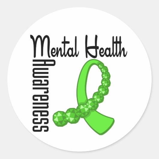 Bewusstsein für psychische Gesundheit Runder Aufkleber (Vorderseite)