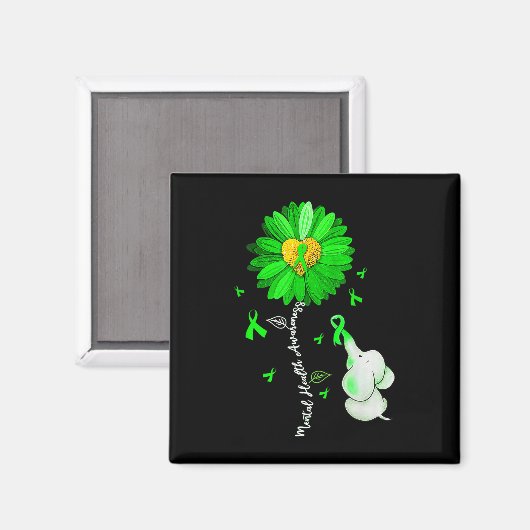 Bewusstsein für psychische Gesundheit Sonnenblumen Magnet (Vorderseite/Rückseite)