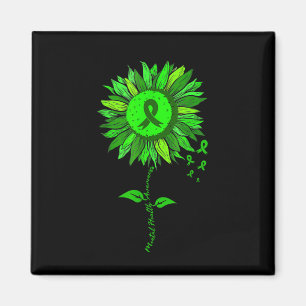 Bewusstsein für psychische Gesundheit Sonnenblumen Magnet