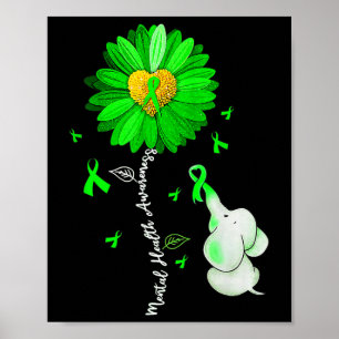 Bewusstsein für psychische Gesundheit Sonnenblumen Poster