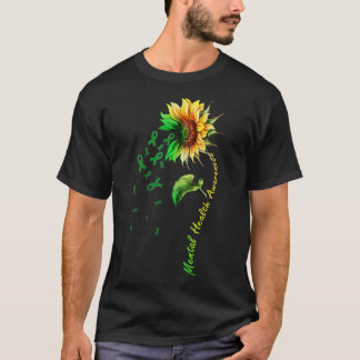 Bewusstsein für psychische Gesundheit Sonnenblumen T-Shirt