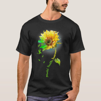 Bewusstsein für psychische Gesundheit Sonnenblumen T-Shirt