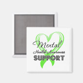 Bewusstsein für psychische Gesundheit - Unterstütz Magnet (Vorderseite/Rückseite)
