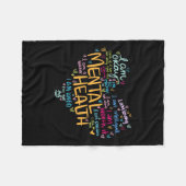 Bewusstsein für psychische Gesundheit verleiht Dep Fleecedecke (Vorderseite (Horizontal))