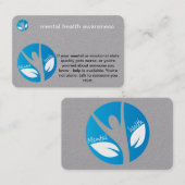 Bewusstsein für psychische Gesundheit Visitenkarte (Vorne/Hinten)