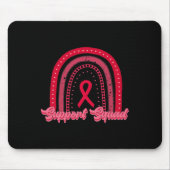 Bewusstsein für Regenbogenblutkrebs in der Rotunte Mousepad (Vorne)