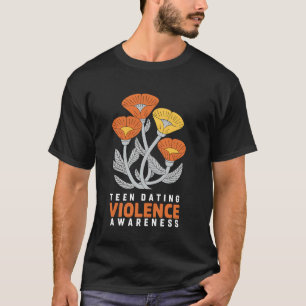 Bewusstsein für Teenager-Dating-Gewalt Monat Unter T-Shirt