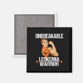 Bewusstsein für unzerbrechliche Kriegerin Orange R Magnet (Vorderseite/Rückseite)