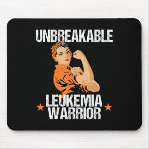 Bewusstsein für unzerbrechliche Kriegerin Orange R Mousepad