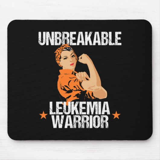 Bewusstsein für unzerbrechliche Kriegerin Orange R Mousepad (Vorne)