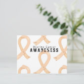 Bewusstsein für Uteruskrebs Postkarte (Stehend Vorderseite)
