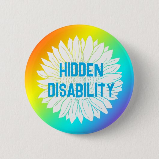 Bewusstsein für versteckte Behinderungen Button (Vorderseite)